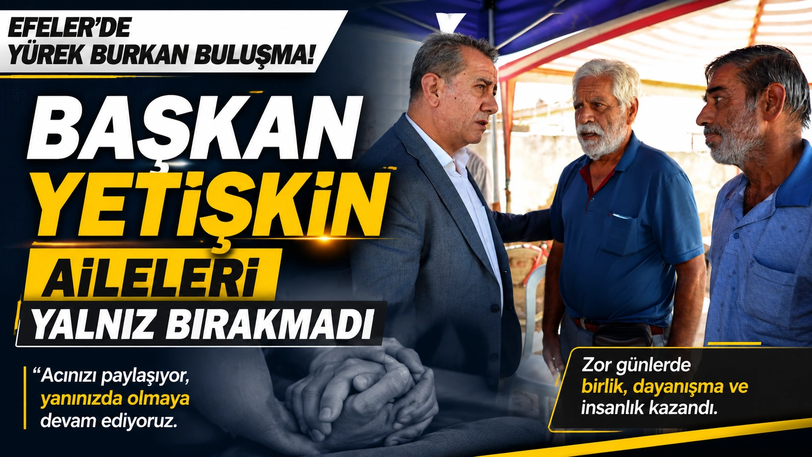 Acı olayın ardından anlamlı ziyaret! Başkan Yetişkin'den destek mesajı