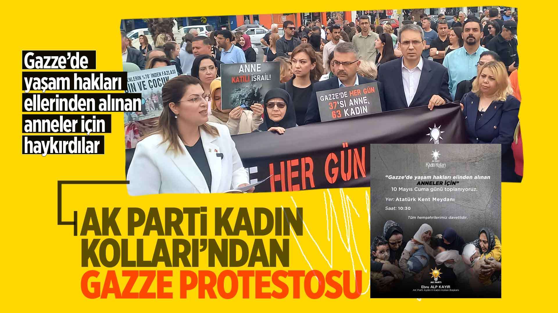 Ak Parti Kadın Kolları'ndan Gazze Protestosu