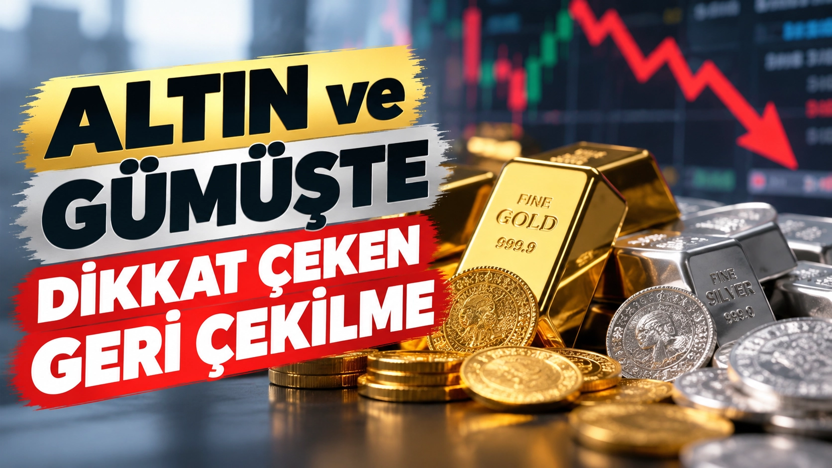 Altın ve G&uuml;m&uuml;şte Dikkat &Ccedil;eken Geri &Ccedil;ekilme