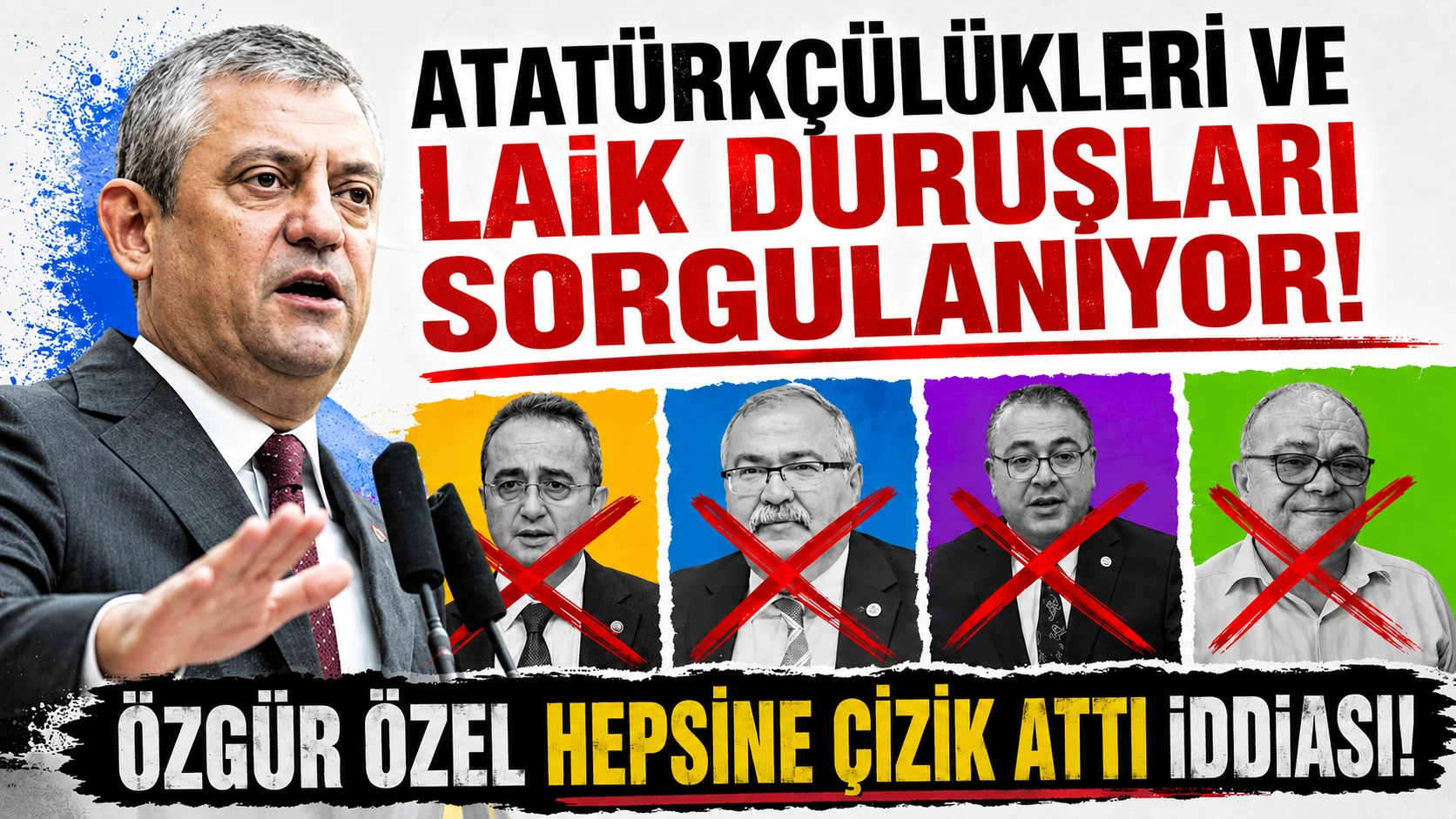 Atat&uuml;rk&ccedil;&uuml;l&uuml;kleri ve laik duruşları sorgulanıyor! AKP'yi eleştirip d&uuml;zenin pastasını yiyenler!