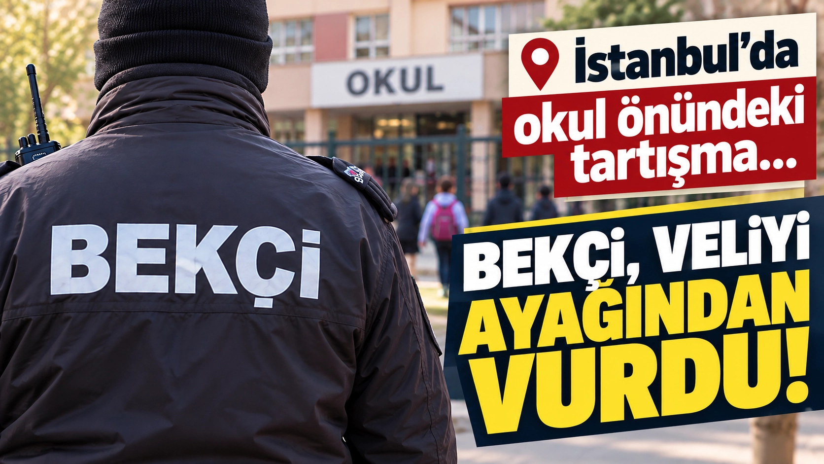 Avcılar&rsquo;da okul &ouml;n&uuml;nde şiddet! Bek&ccedil;i darbedildi