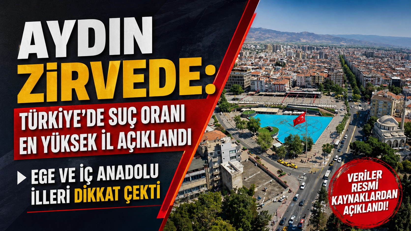 Aydın su&ccedil; oranında ilk sırada