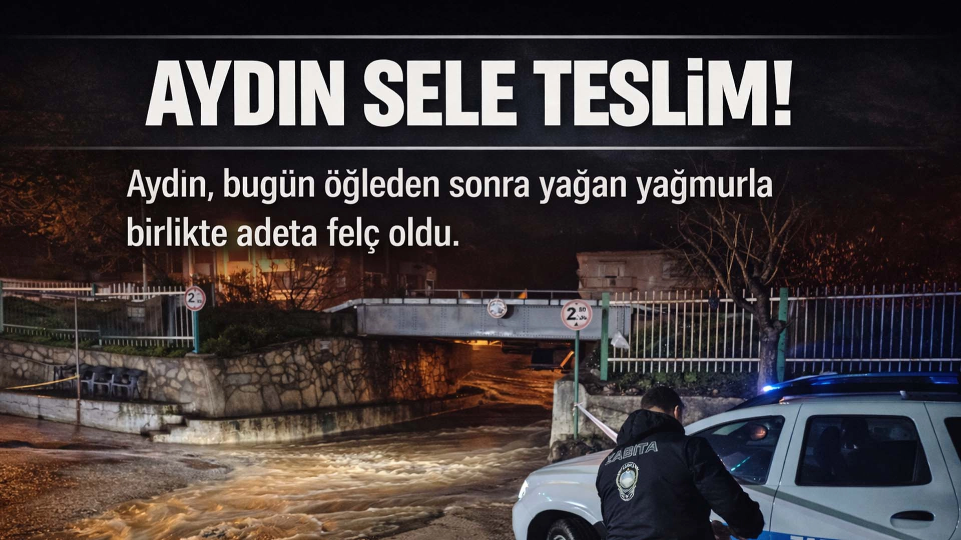 Aydın&rsquo;da bir kez daha aynı tablo: Yağmur yağdı, hayat durdu