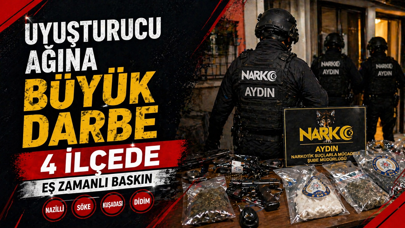 Aydın&rsquo;da dev operasyon: 53 g&ouml;zaltı