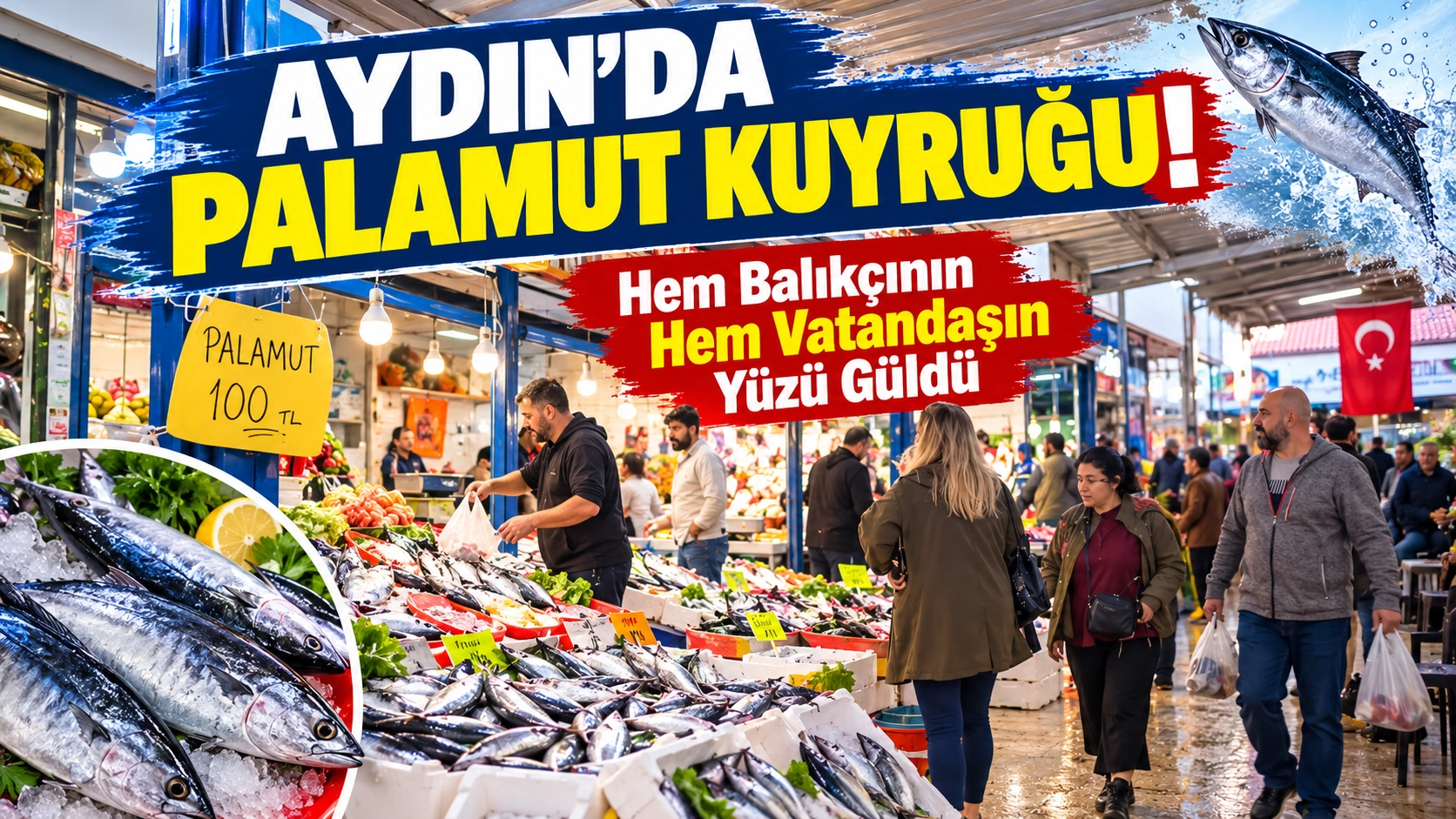 Aydın&rsquo;da Palamut Kuyruğu! Hem Balık&ccedil;ının Hem Vatandaşın Y&uuml;z&uuml; G&uuml;ld&uuml;