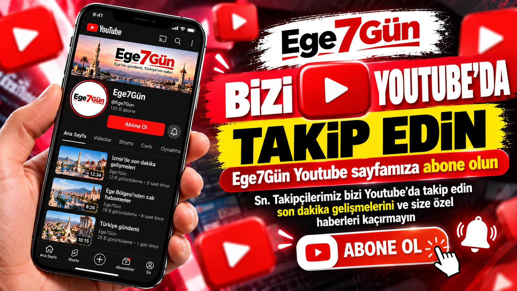 BİZİ YOUTUBE'DA TAKİP EDİN