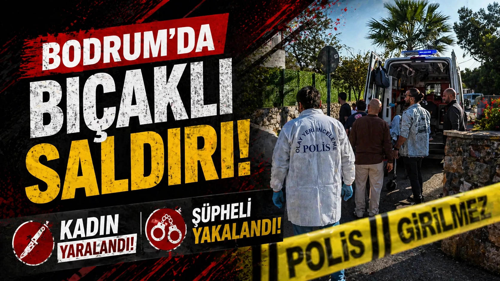 Bodrum&rsquo;da bı&ccedil;aklı saldırı