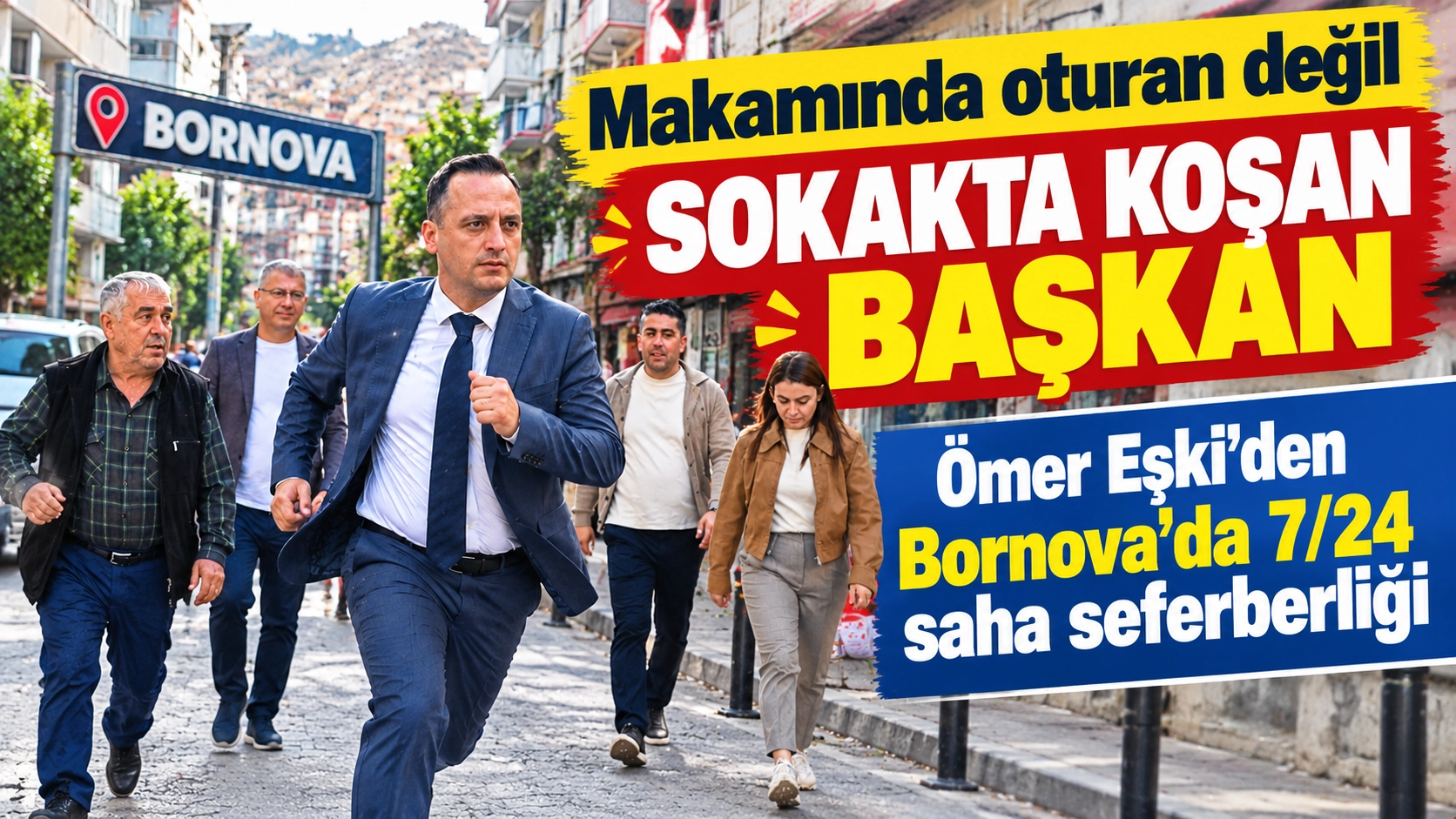 Bornova&rsquo;da 7/24 Saha Mesaisi! Başkan &Ouml;mer Eşki Mahalle Mahalle &Ccedil;&ouml;z&uuml;m Arıyor