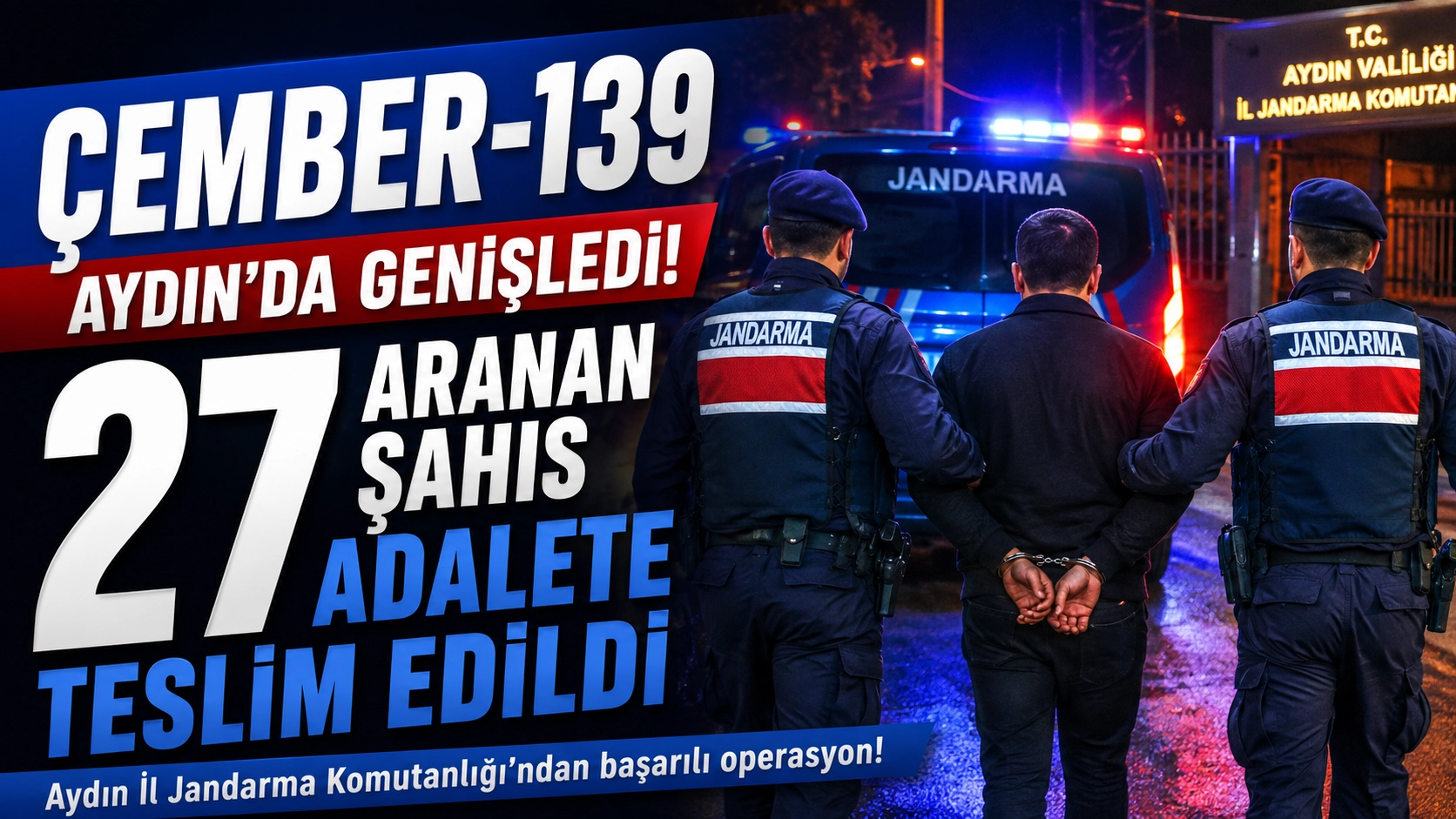 &Ccedil;EMBER-139 Aydın&rsquo;da genişledi! 27 aranan şahıs adalete teslim edildi