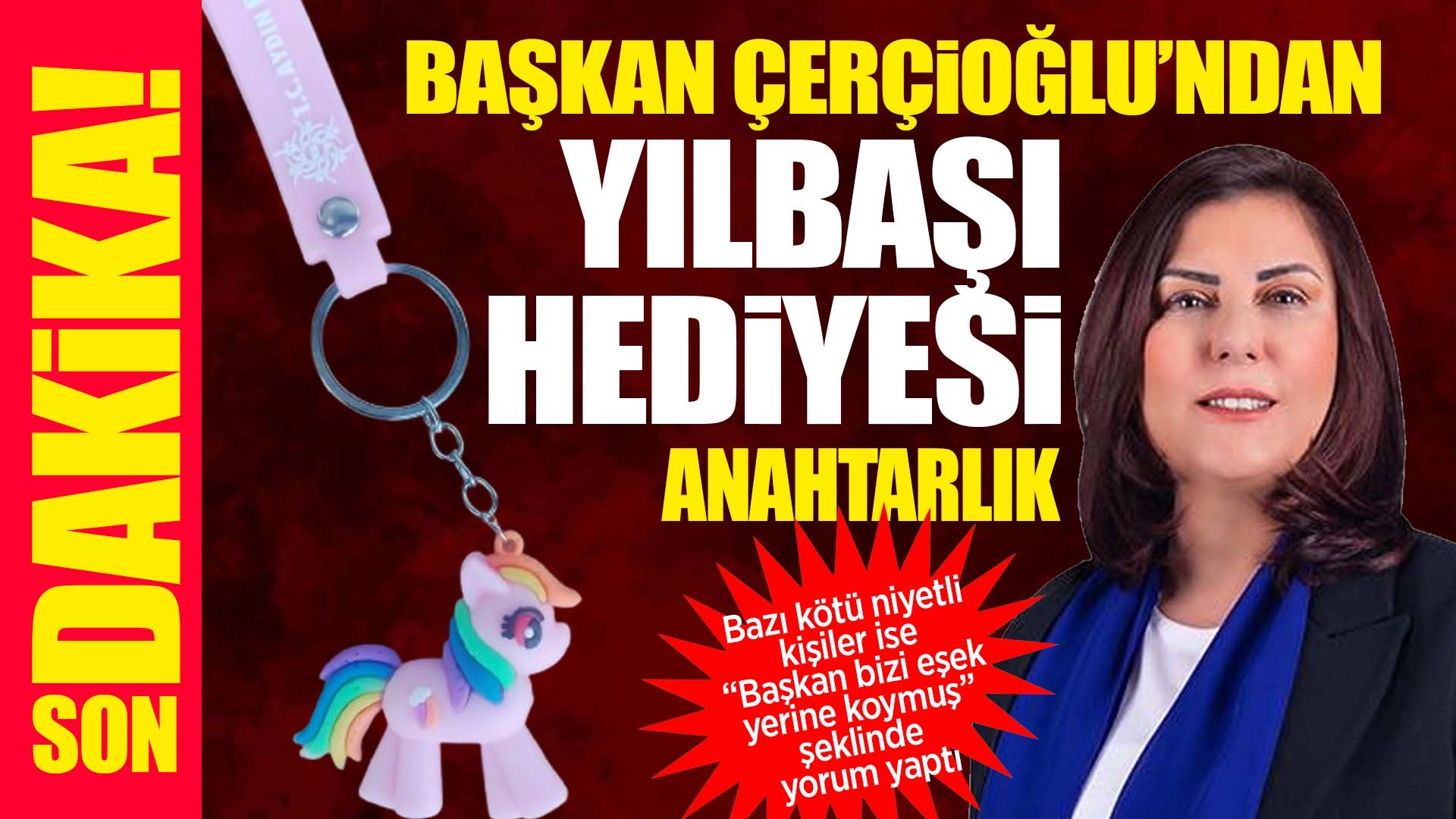 &Ccedil;er&ccedil;ioğlu&rsquo;ndan yılbaşı m&uuml;jdesi: Aydınlılara eşekli anahtarlık
