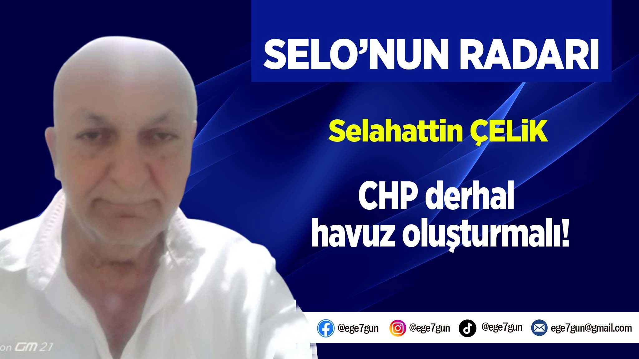 CHP derhal havuz oluşturmalı!
