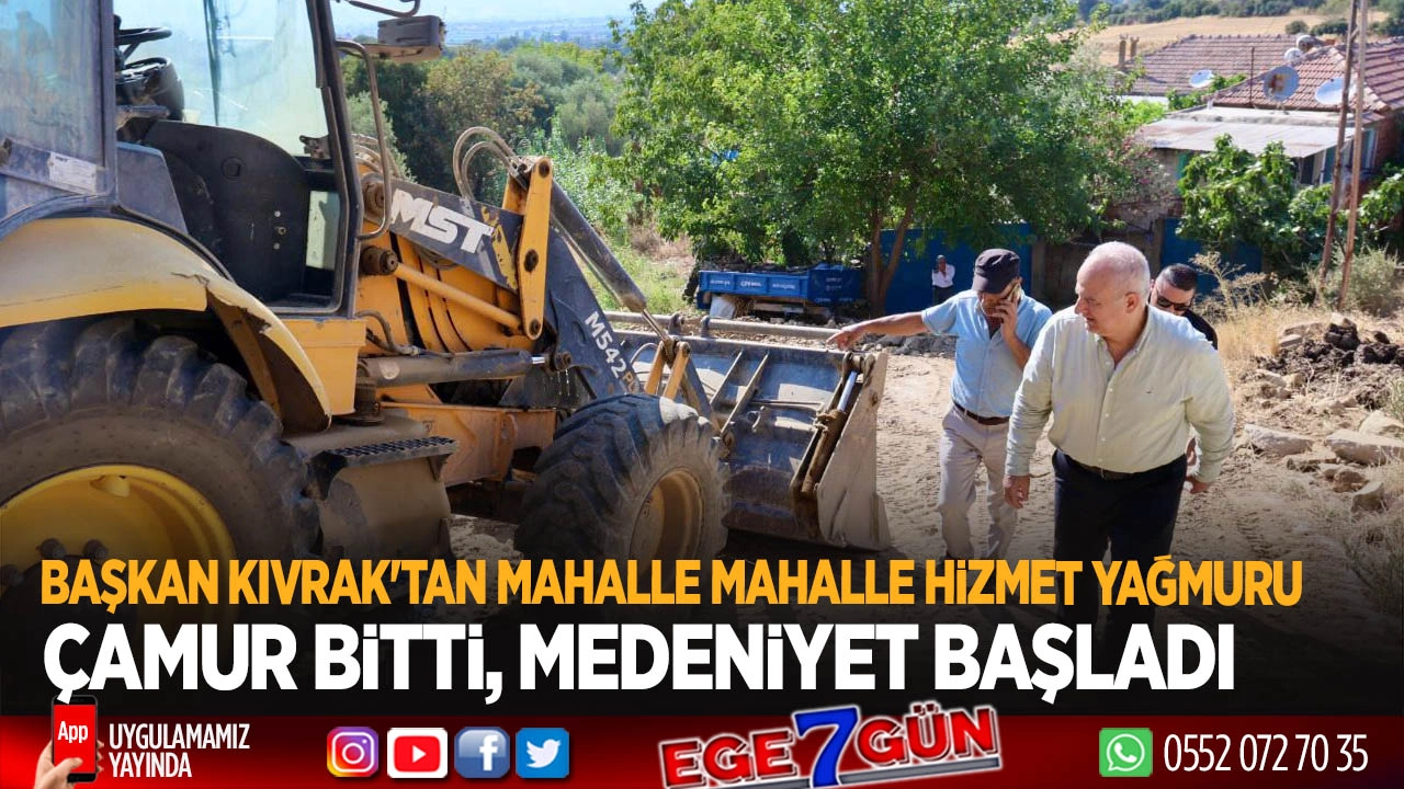 Çine Belediyesi ekipleri yol düzenleme hazırlığında
