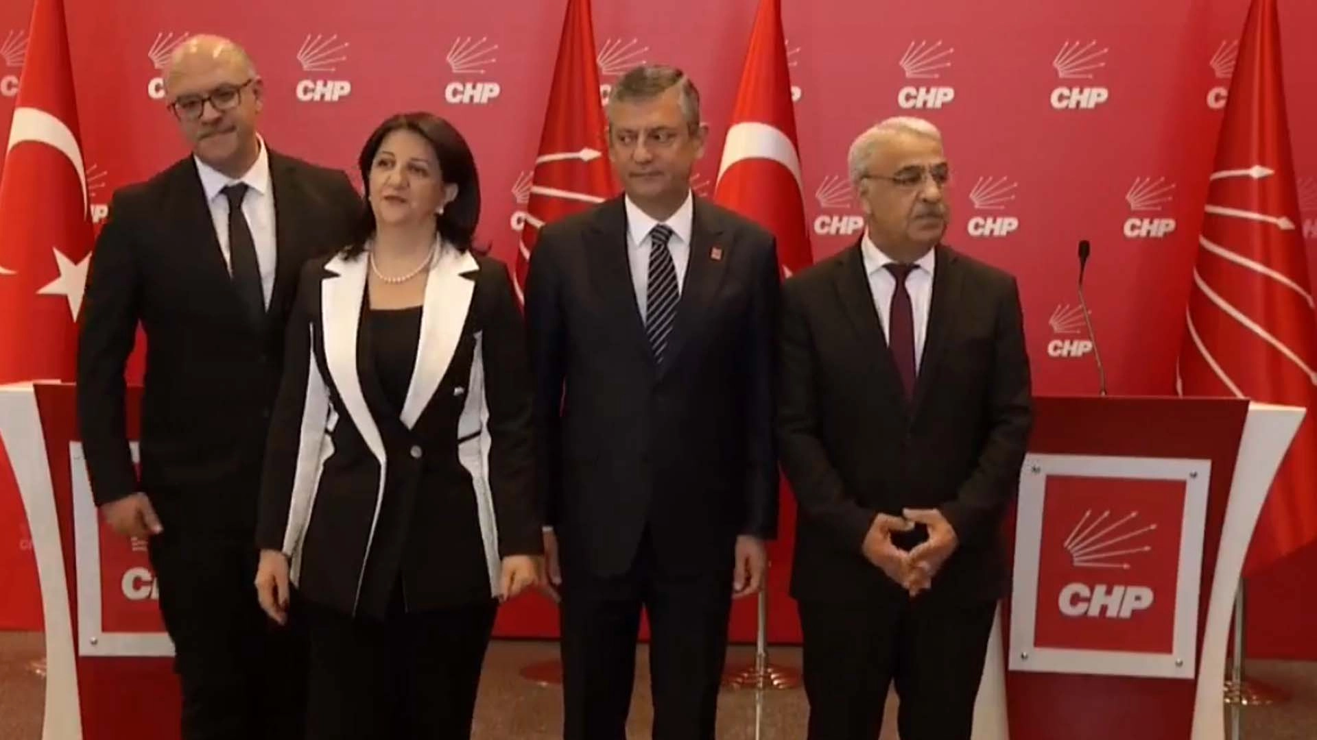 DEM Parti İmralı heyeti CHP&rsquo;yi ziyaret etti