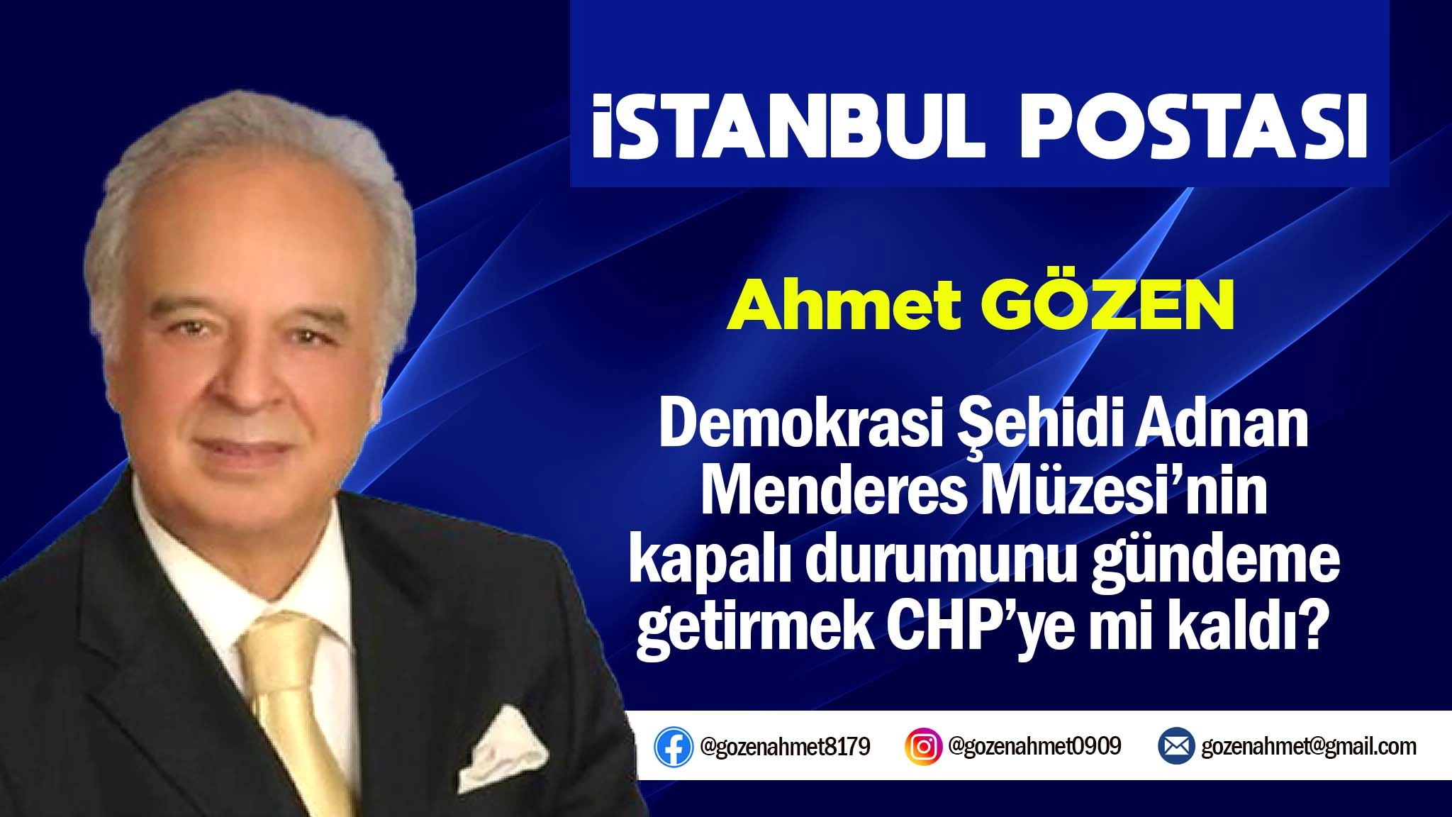 Demokrasi Şehidi Adnan Menderes M&uuml;zesi&rsquo;nin kapalı durumunu g&uuml;ndeme getirmek CHP&rsquo;ye mi kaldı?