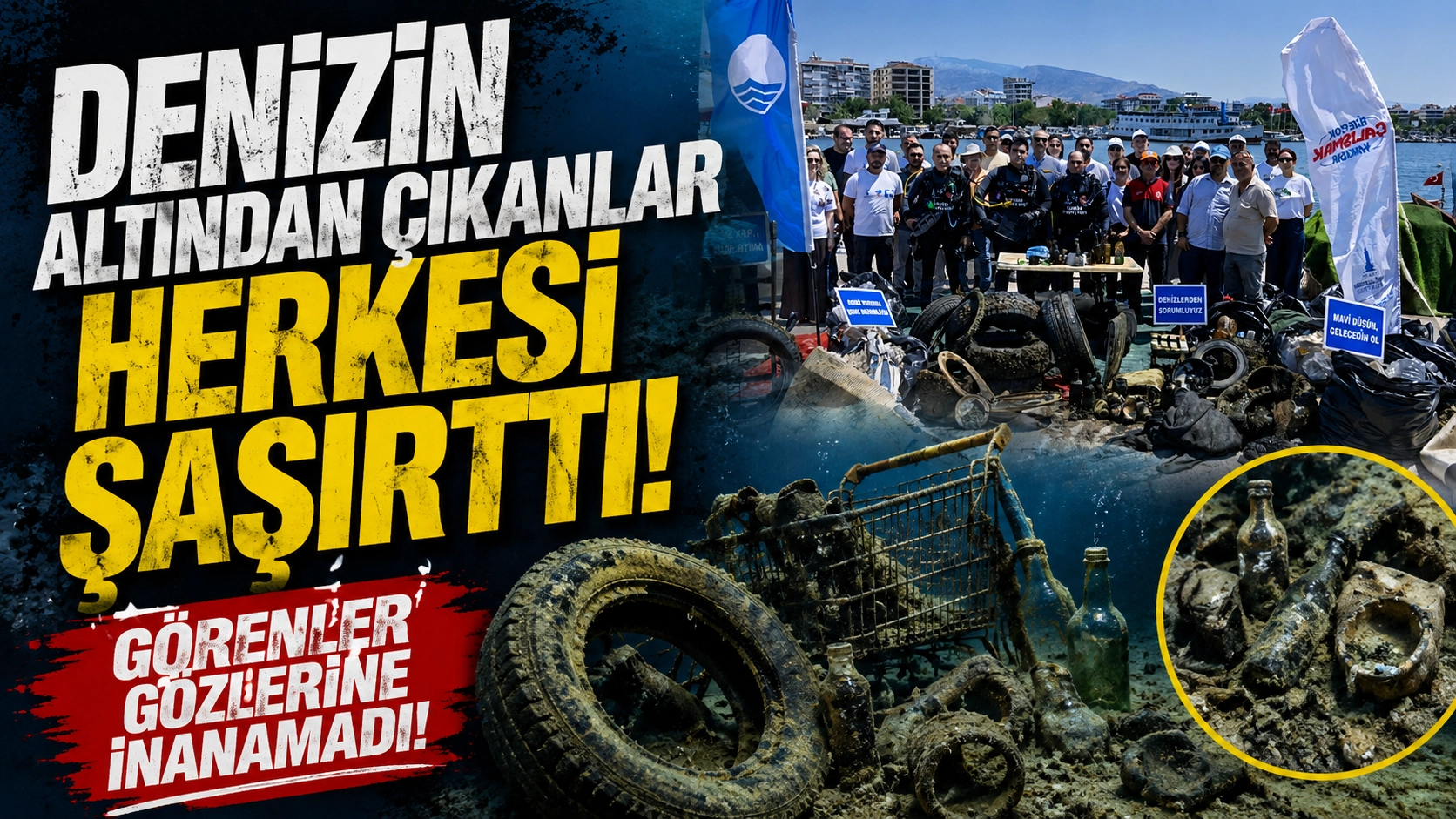 Denizin altından &ccedil;ıkanlar herkesi şaşırttı! G&ouml;renler g&ouml;zlerine inanamadı