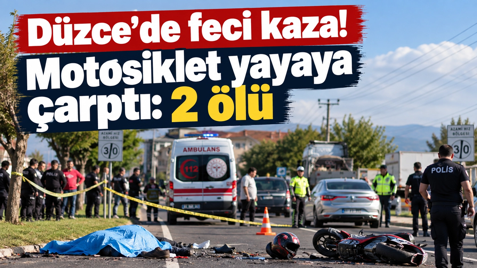 D&uuml;zce&rsquo;de can pazarı! Motosiklet kazasında 2 kişi &ouml;ld&uuml;