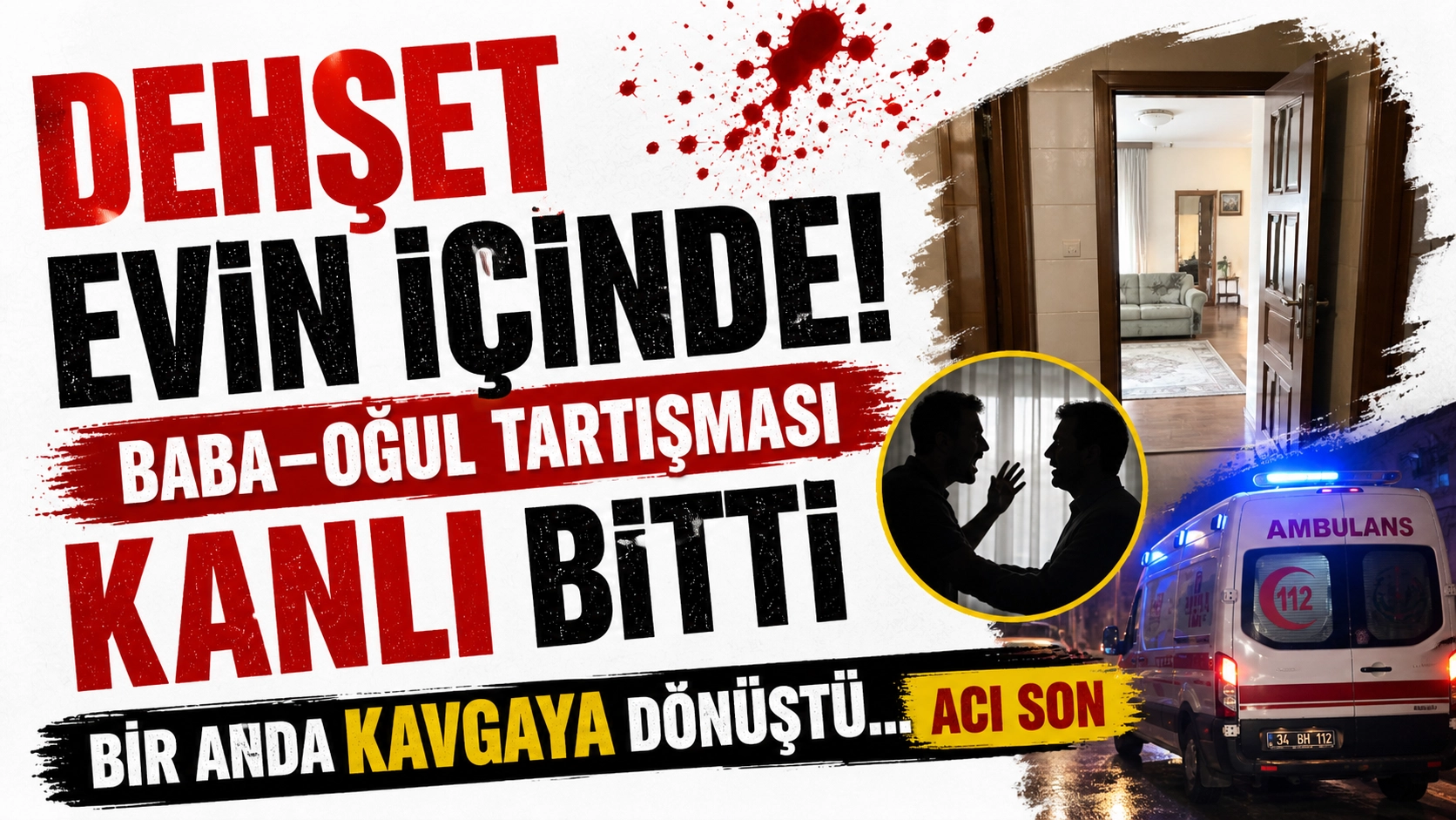 Evde tartışma &ouml;l&uuml;mle sonu&ccedil;landı Baba oğlunu bı&ccedil;akladı