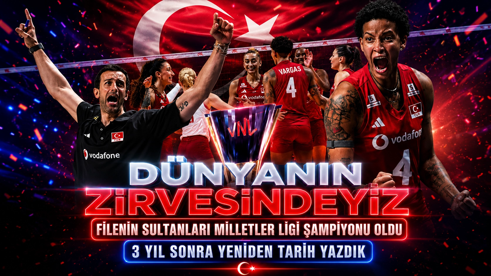 Filenin Sultanları tarih yazdı! Milletler Ligi'nde şampiyon T&uuml;rkiye