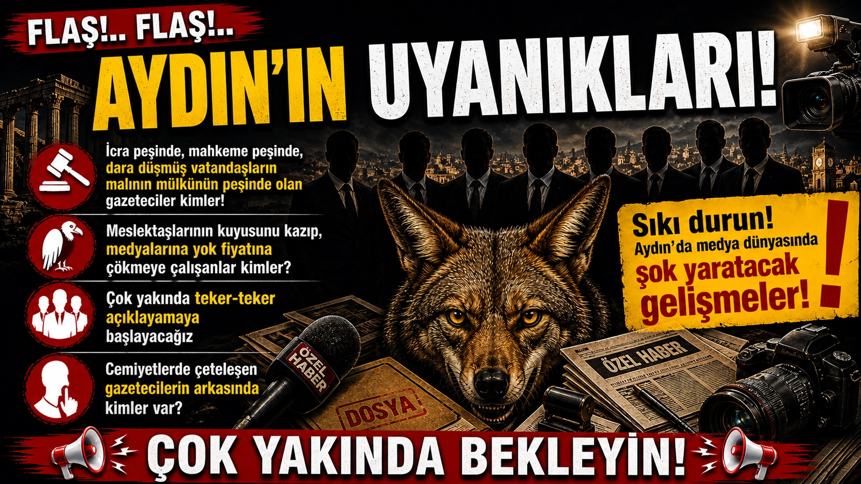 FLAŞ... FLAŞ...  Aydın Medya D&uuml;nyasında hesaplaşma başlıyor!..