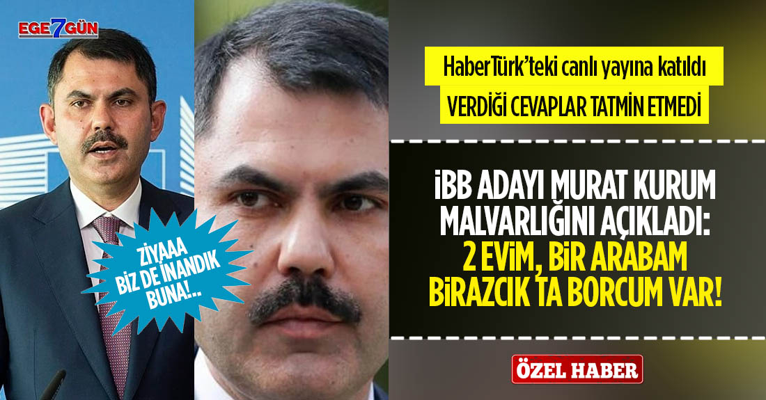 İBB adayı Murat Kurum malvarlığını açıkladı!..