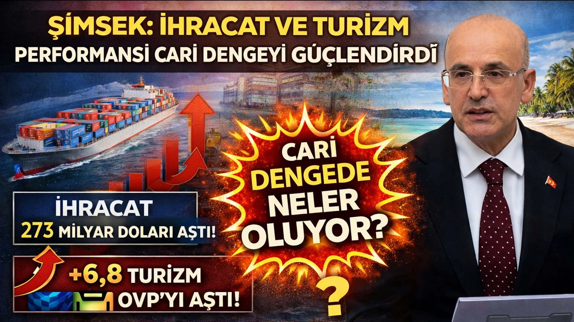 İhracat 273 Milyar Doları Aştı, Turizm OVP Hedefini Ge&ccedil;ti