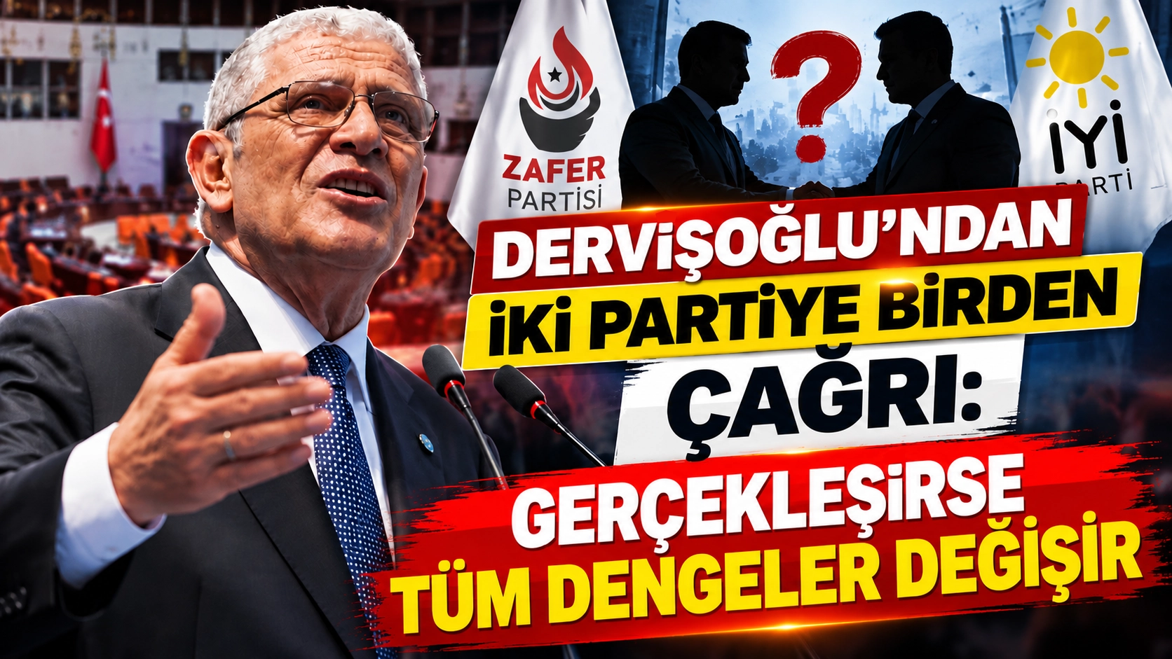 İYİ Parti &Ccedil;atısında Buluşma Teklifi: Dervişoğlu İki Lidere Seslendi