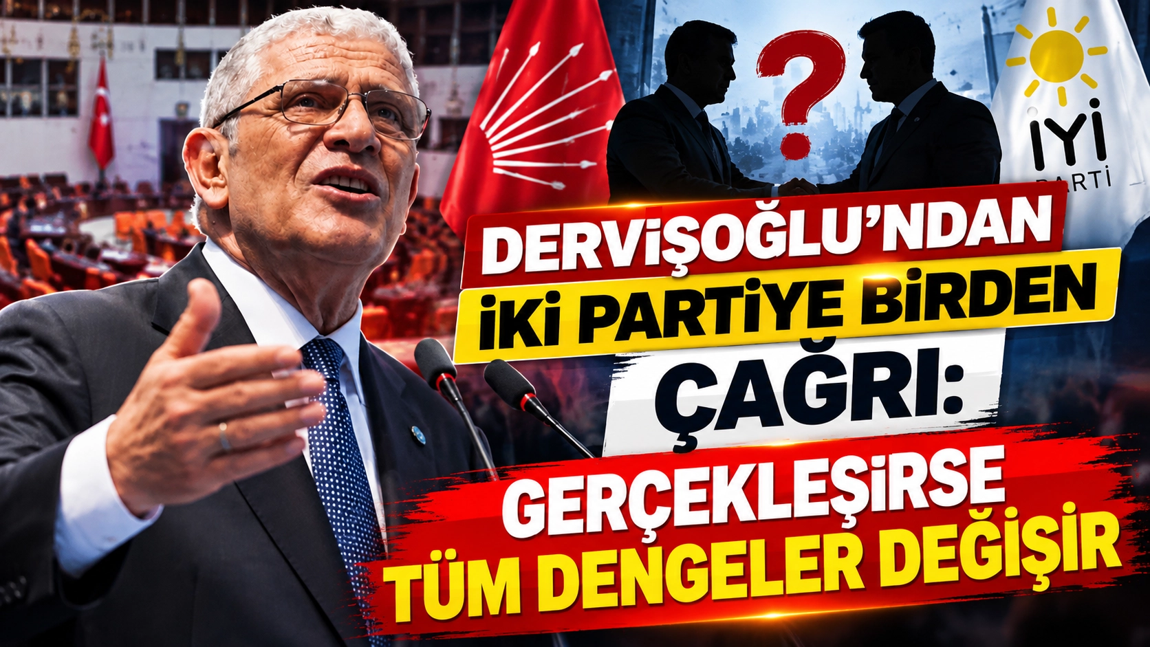 İYİ Parti &Ccedil;atısında Buluşma Teklifi: Dervişoğlu İki Lidere Seslendi