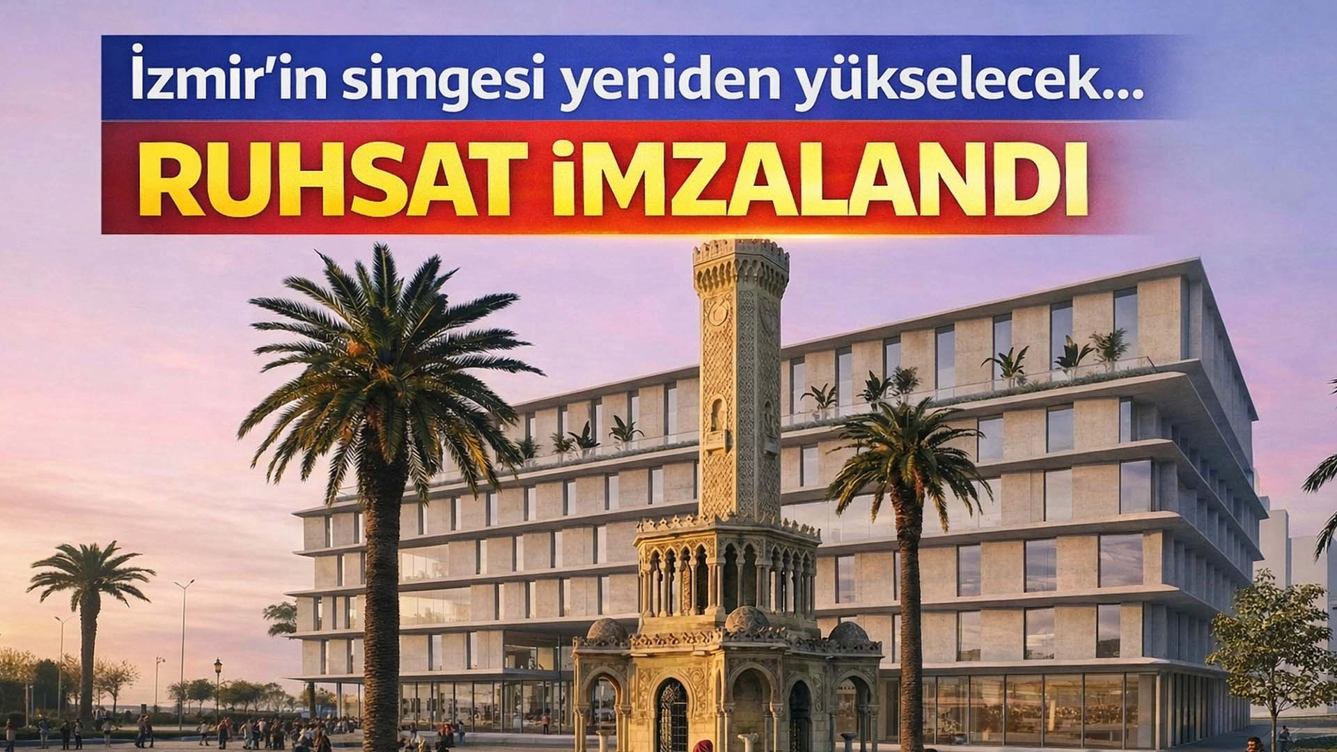 İzmir B&uuml;y&uuml;kşehir Belediyesi ana binası yeniden y&uuml;kseliyor: Ruhsat imzalandı