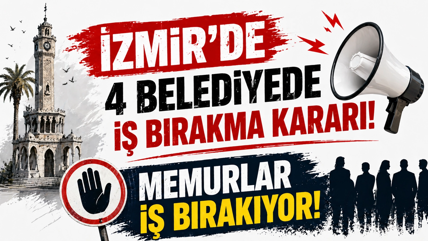 İzmir&rsquo;de Eylem G&uuml;n&uuml; Memurlar İş Bırakıyor