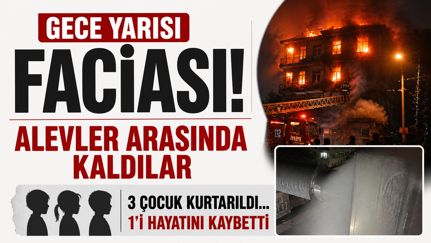 Konak'ta yangın! Bir &ccedil;ocuk hayatını kaybetti, 3 &ccedil;ocuk kurtarıldı!