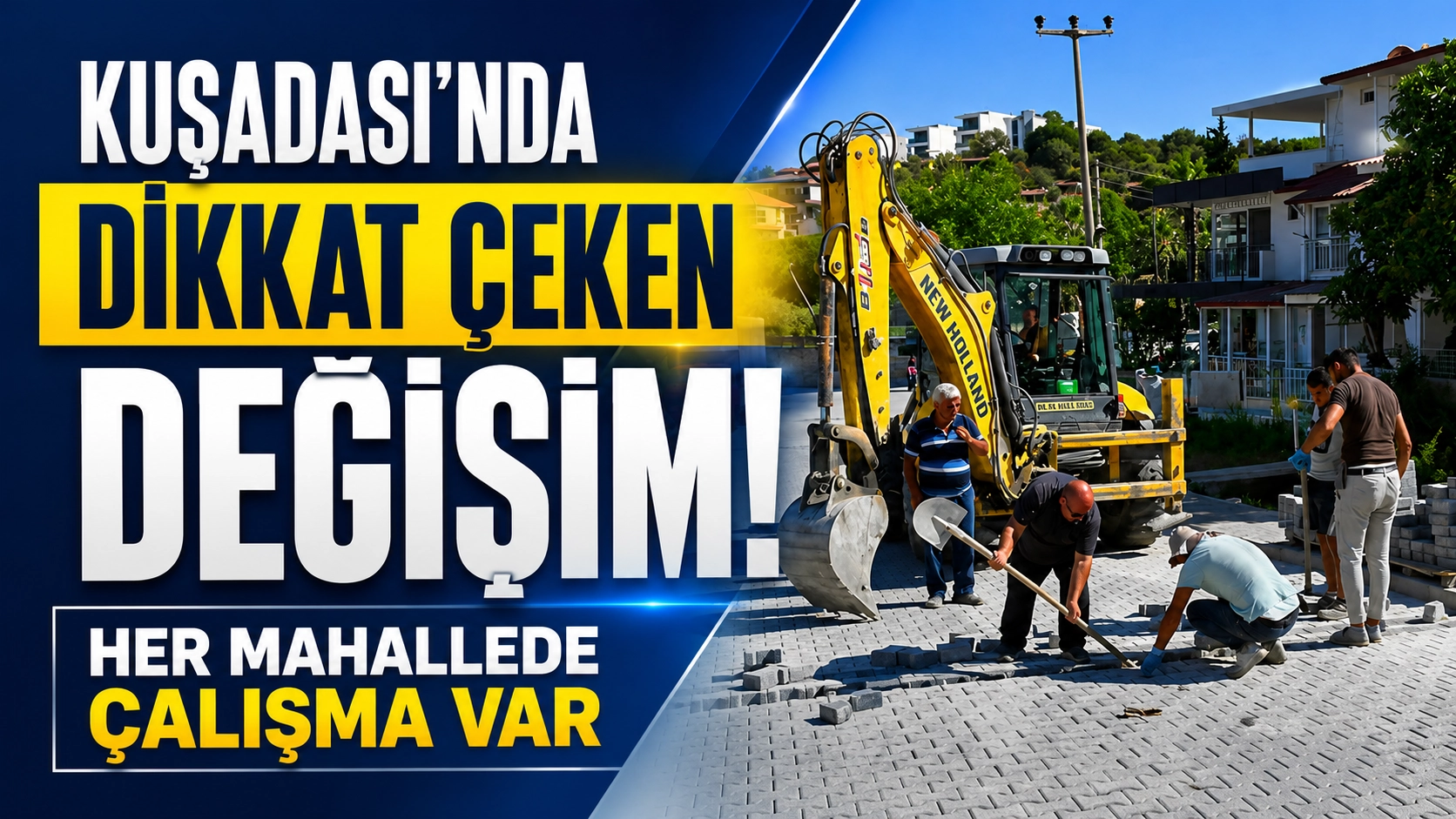 Kuşadası'nda d&ouml;rt bir yanda &ccedil;alışma! Kent sessizce yenileniyor