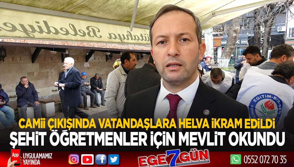 Kütahya'da şehit öğretmenler için mevlit okutuldu