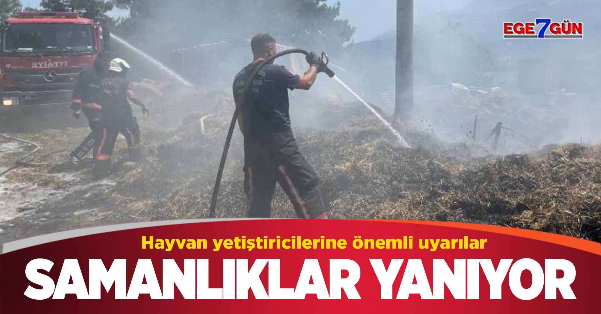 Manisa İtfaiyesi'nden samanlık yangınları uyarısı