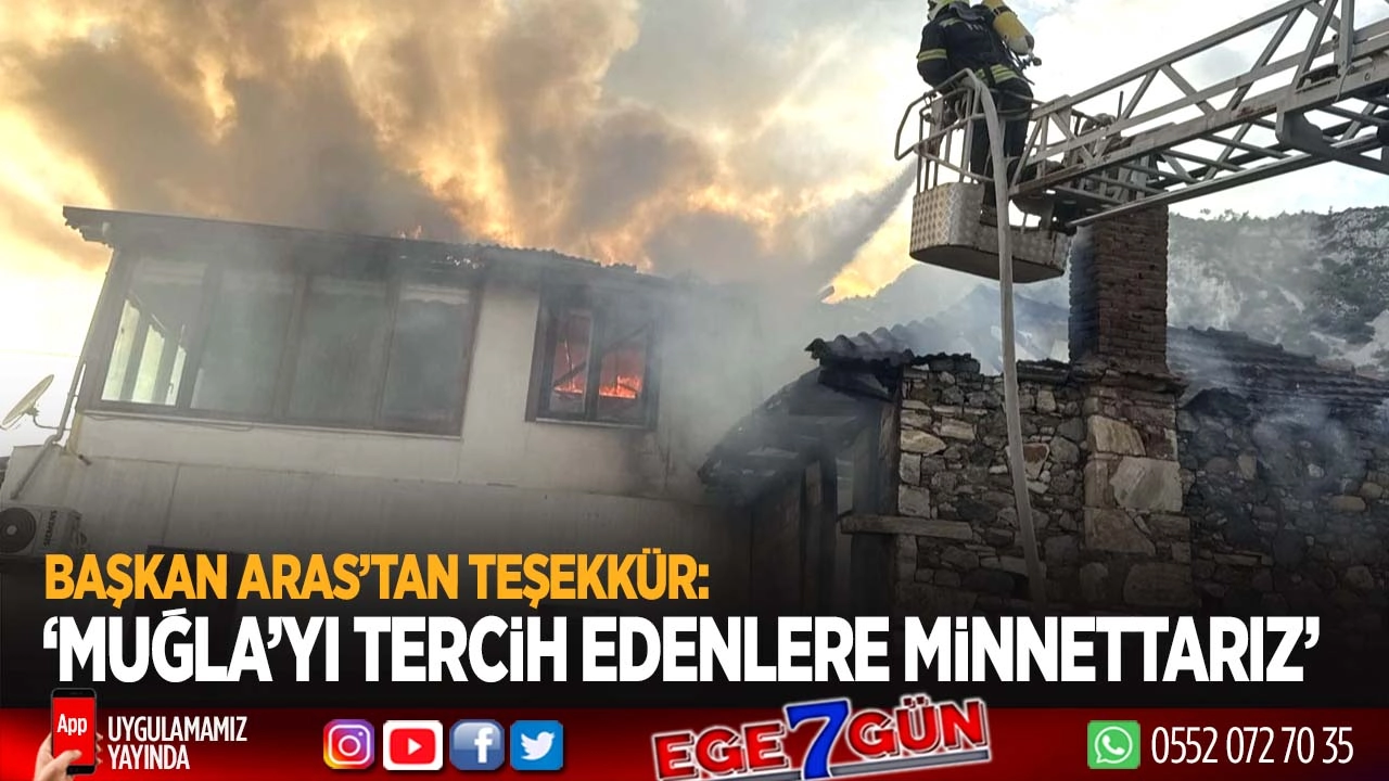 Muğla itfaiyesi bayram tatilinde 121 olaya müdahale etti