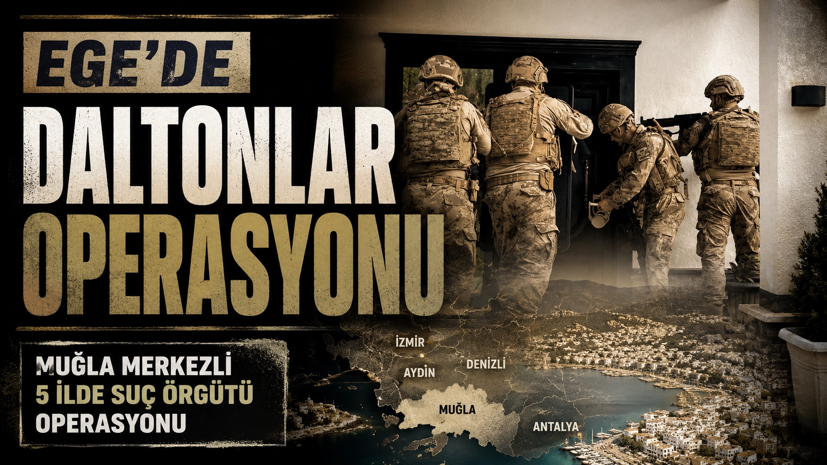 Muğla merkezli 5 ilde su&ccedil; &ouml;rg&uuml;t&uuml; operasyonu