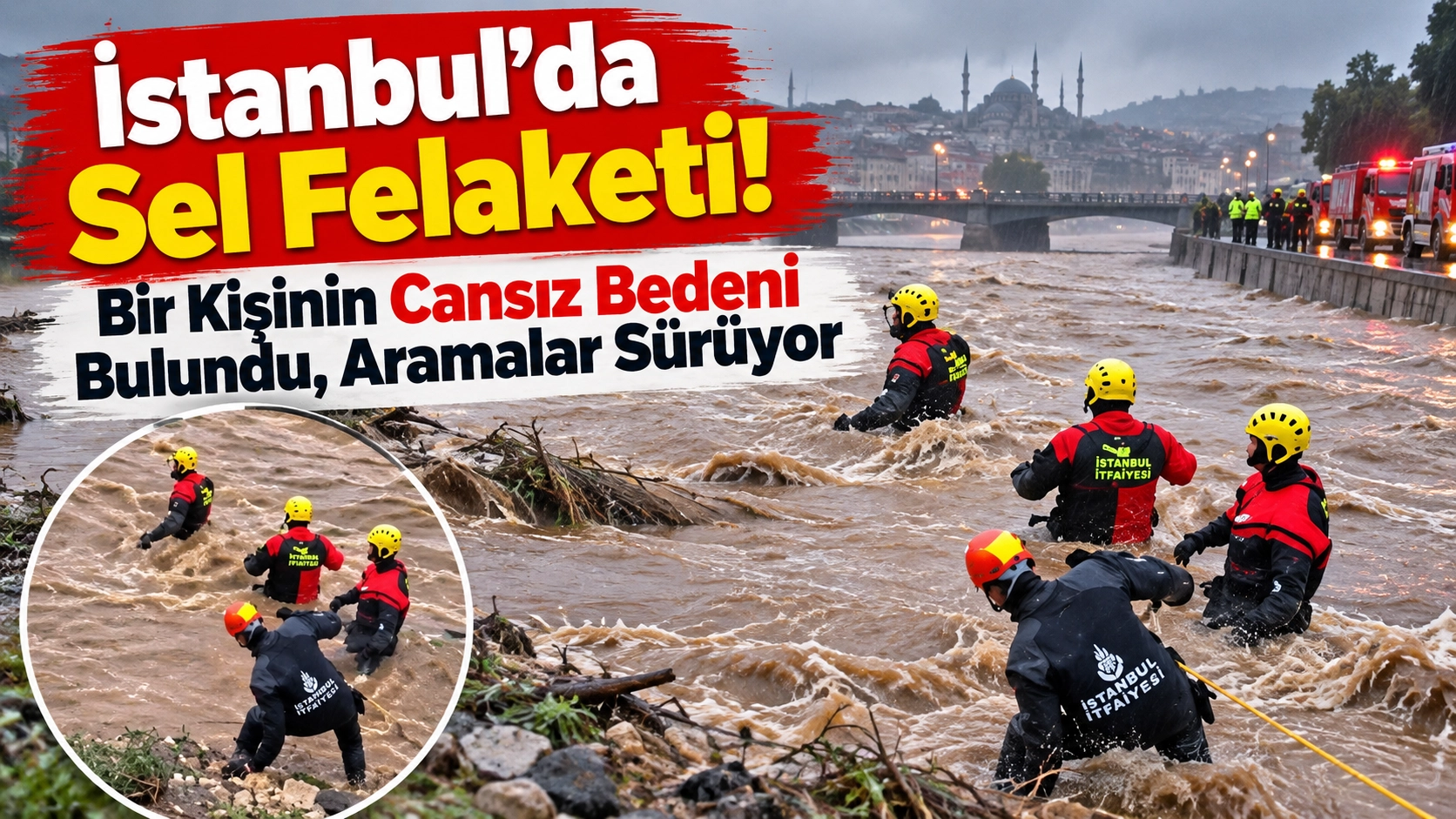 Pendik&rsquo;te sel felaketi! 1 kişinin cansız bedeni bulundu