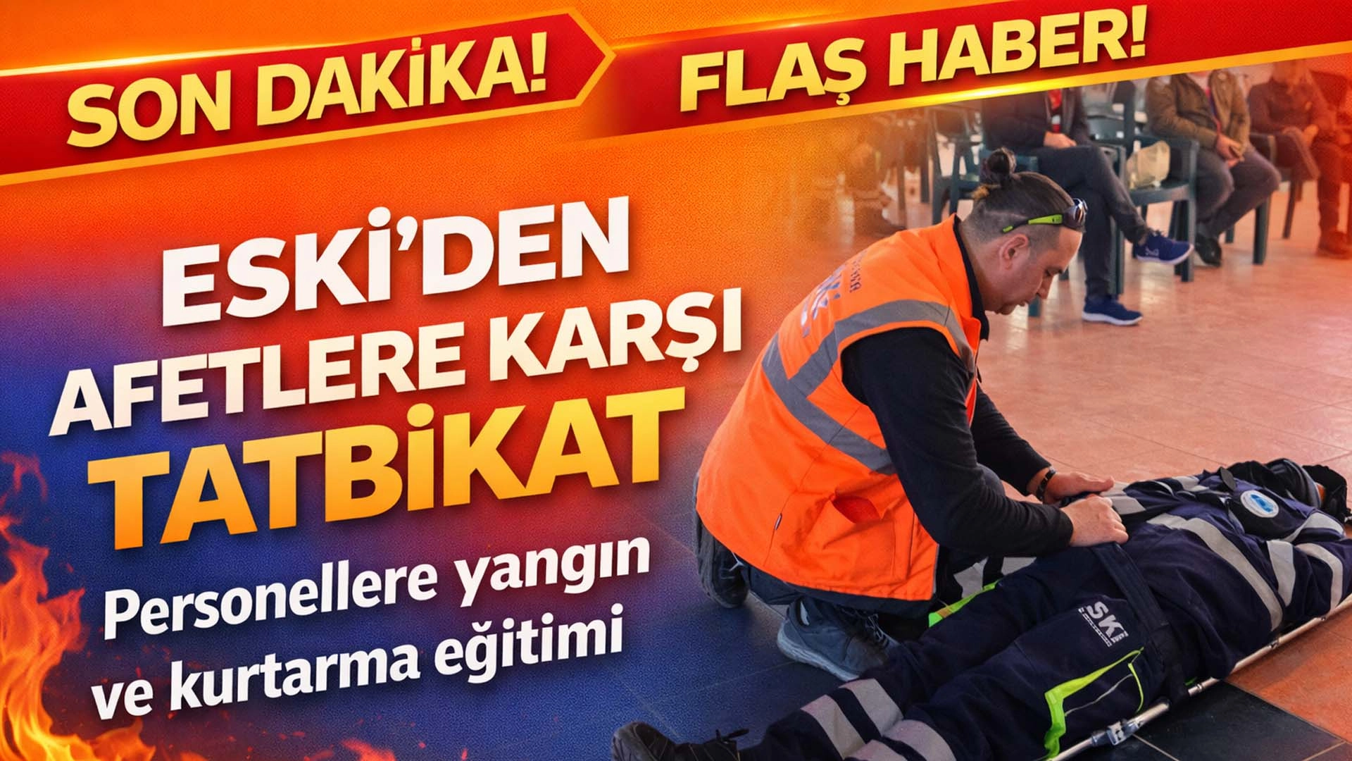 Personellere yangın ve kurtarma eğitimi