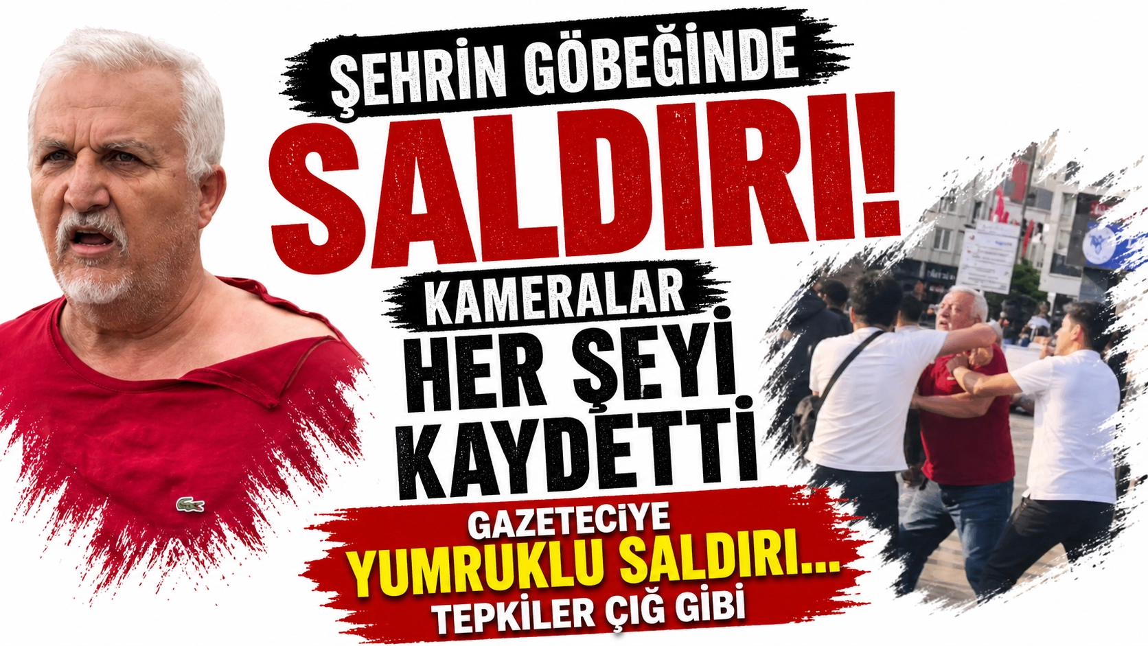 Şehrin g&ouml;beğinde saldırı! Kameralar herşeyi kaydetti!