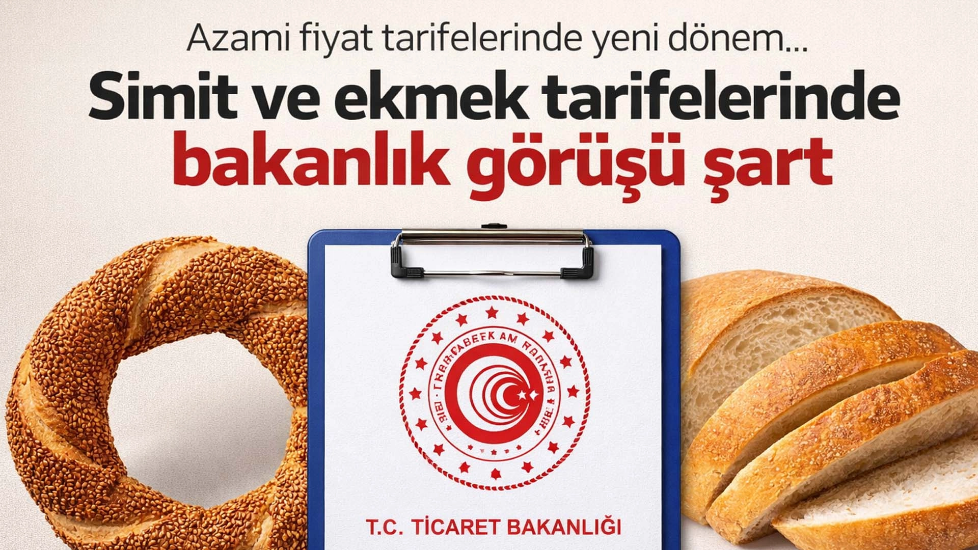 Simit ve Ekmek Fiyatlarına Bakanlık Onayı Şart