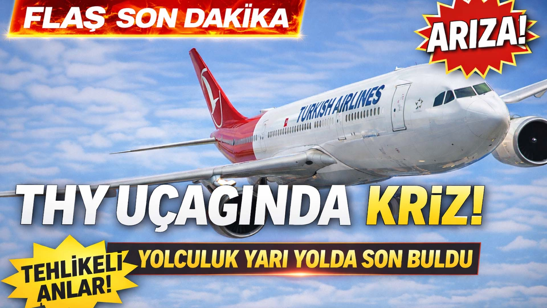 THY u&ccedil;ağı kalkış sonrası arızalandı!