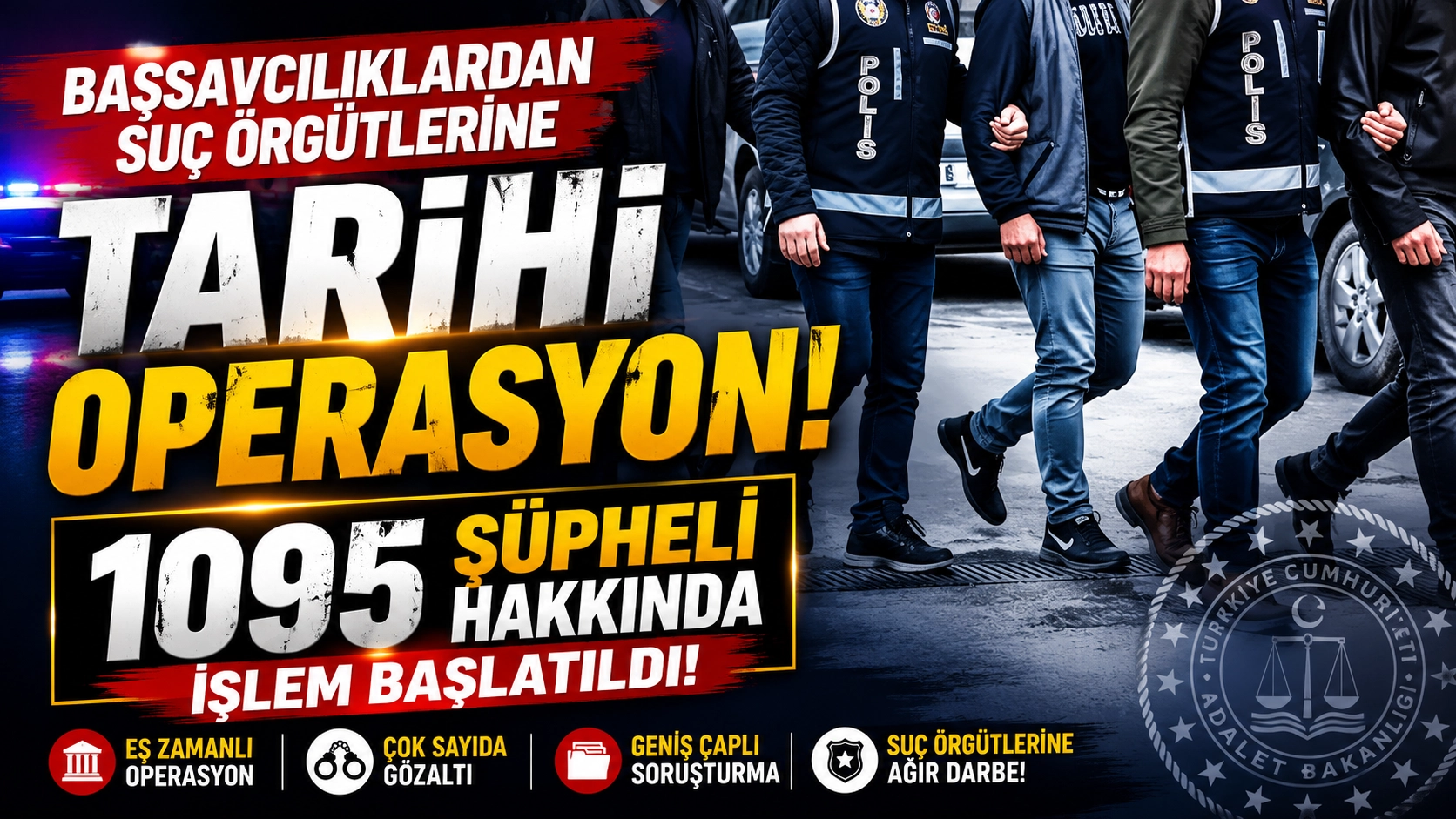 T&uuml;rkiye Genelinde Su&ccedil; &Ouml;rg&uuml;tlerine B&uuml;y&uuml;k Darbe