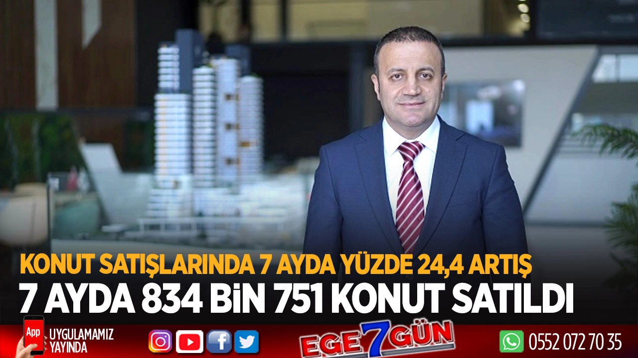 Türkiye’de 7 ayda 834 bin 751 konut satıldı