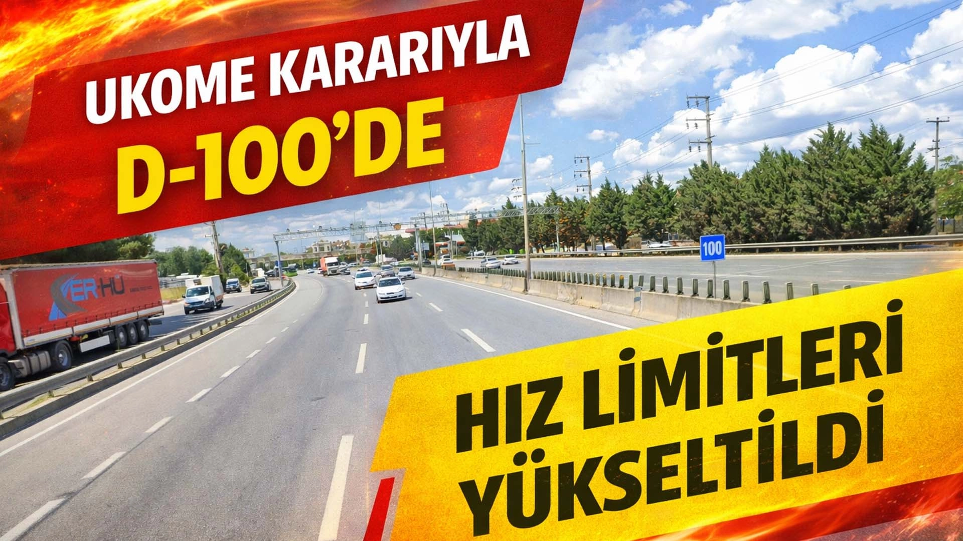 UKOME kararıyla D-100&rsquo;de hız limitleri y&uuml;kseltildi
