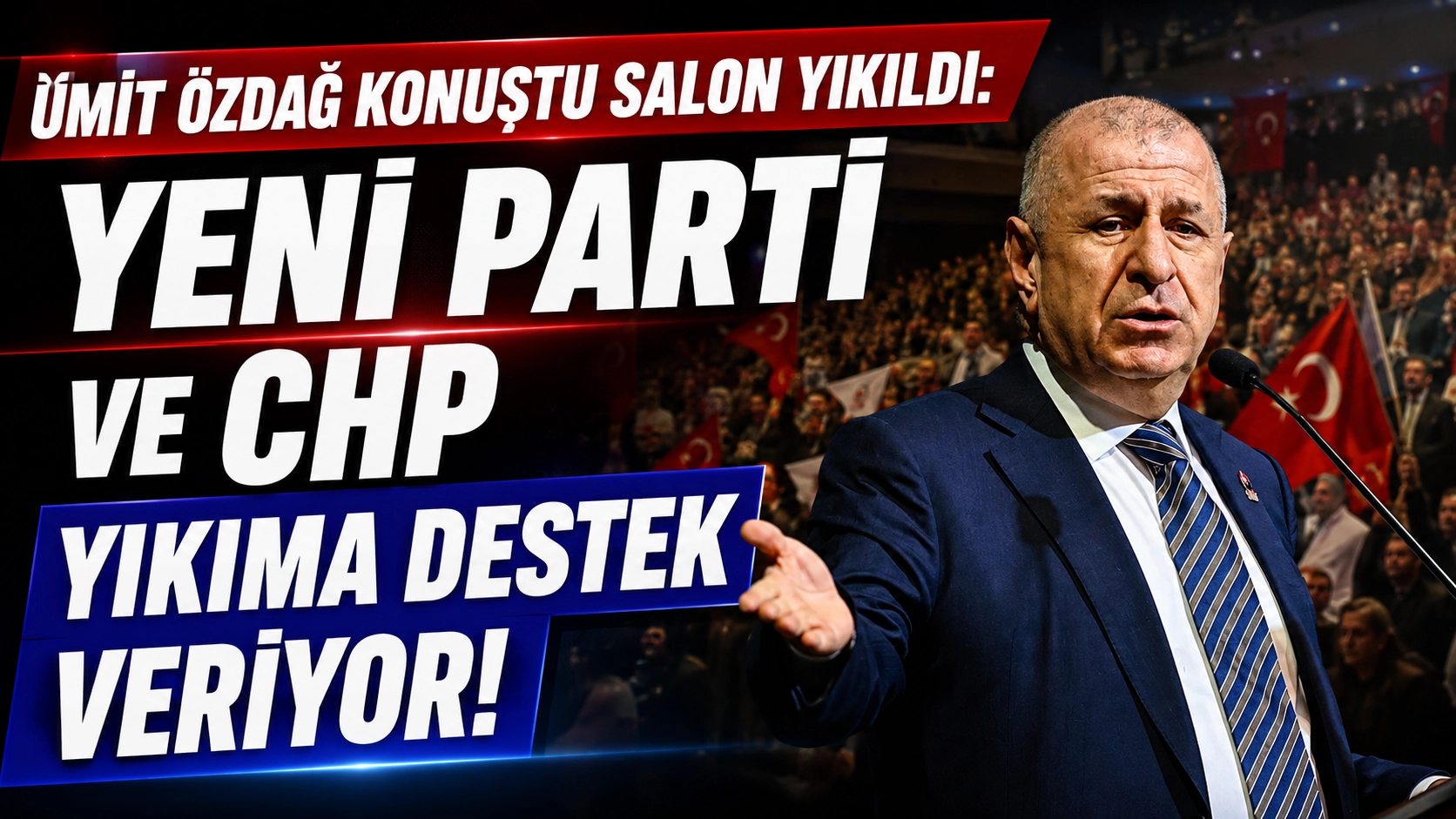&Uuml;mit &Ouml;zdağ konuştu salon yıkıldı: Yeni Parti ve CHP yıkıma destek veriyor!