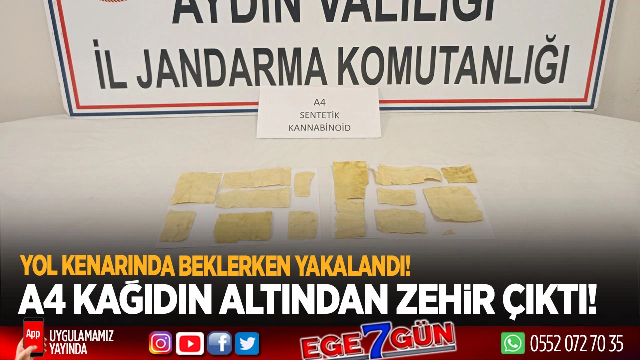 Uyuşturucuyla geldi, jandarmayla gitti!