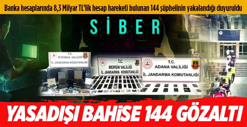 Yasa dışı bahise 144 gözaltı!