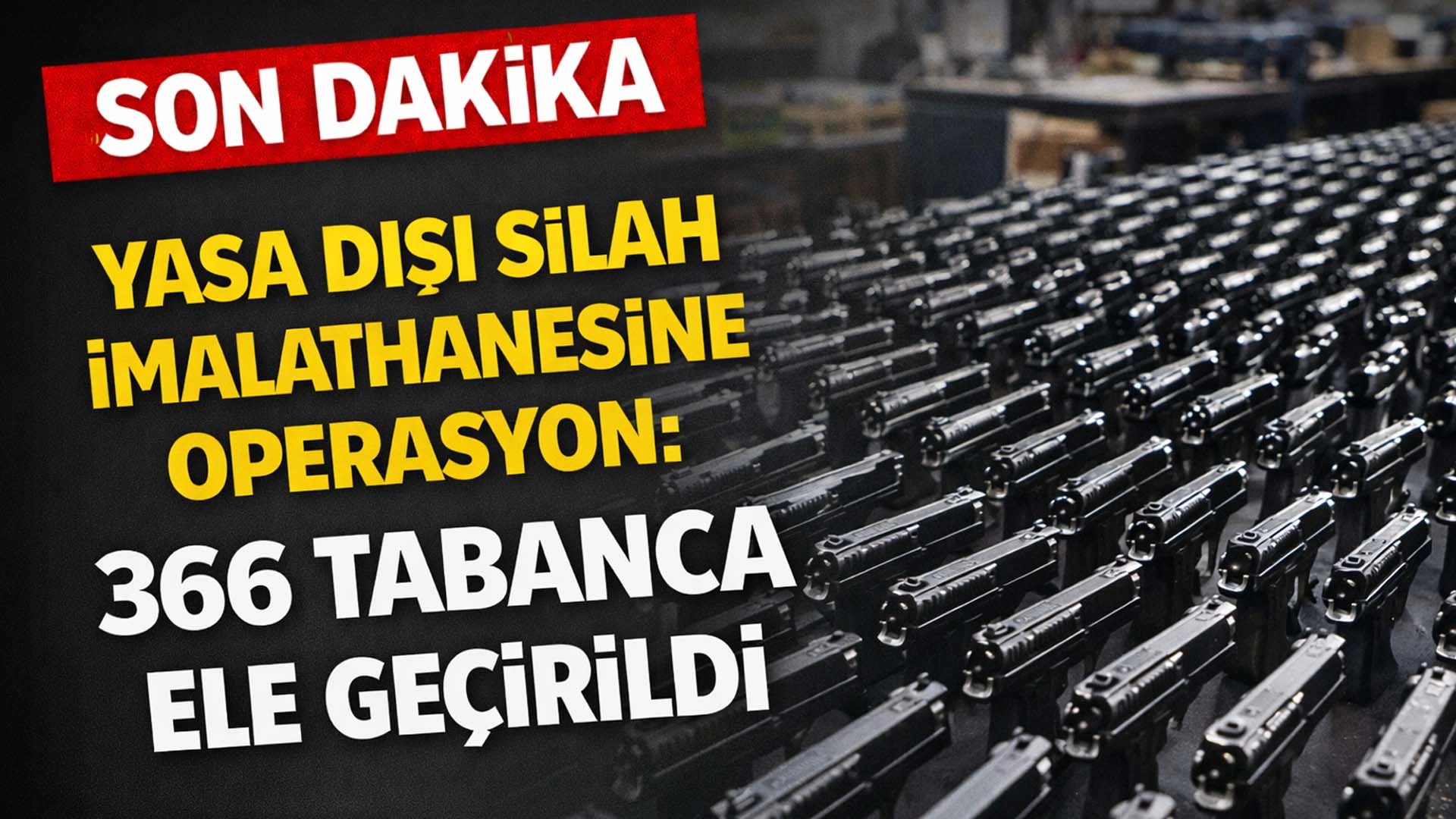 Yasa Dışı Silah İmalathanesine Operasyon: 366 Tabanca Ele Ge&ccedil;irildi