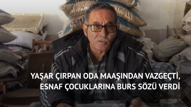 Yaşar &Ccedil;ırpan Oda Maaşından Vazge&ccedil;ti, Esnaf &Ccedil;ocuklarına Burs S&ouml;z&uuml; Verdi
