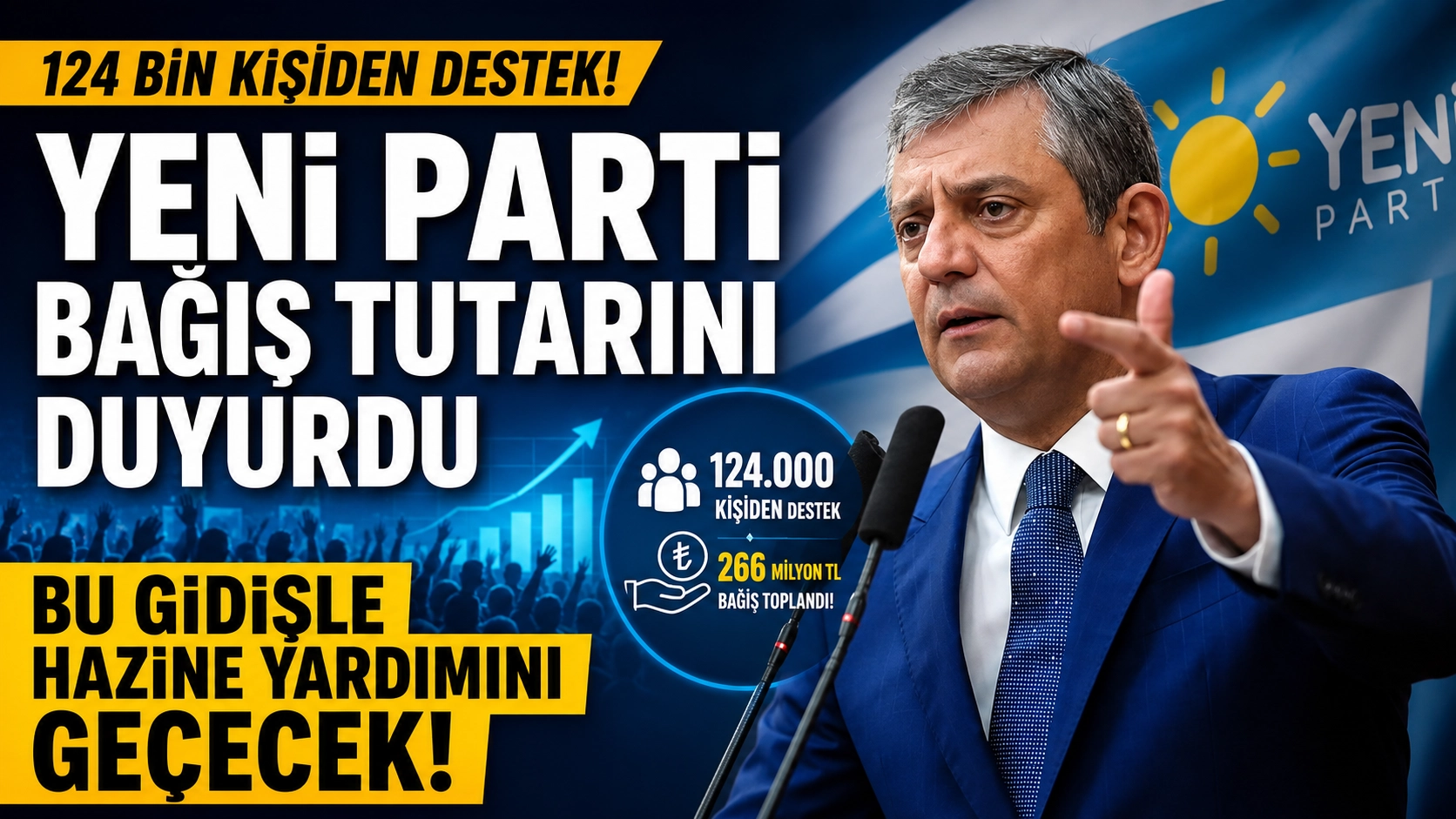 Yeni Parti'den Milyonluk Bağış A&ccedil;ıklaması! 6 G&uuml;nde Rekor Rakam